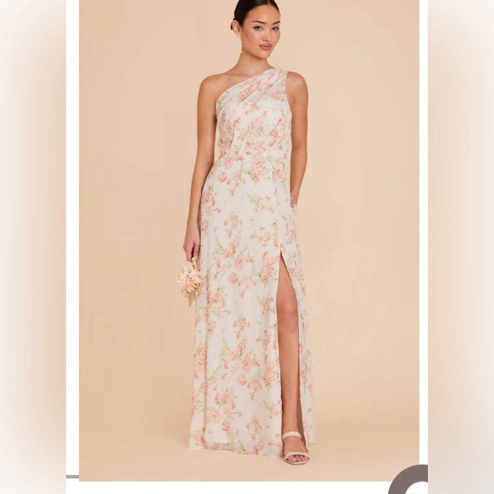 Birdy Grey Asymmetrical White Gown with Slit